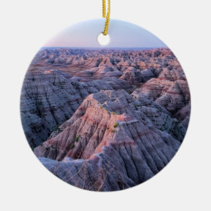 Décoration En Céramique Sunrise au parc national Badlands, Dakota du Sud