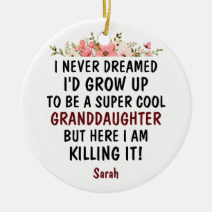 Décoration En Céramique Super Cool Grandgirl Killing It Funny Cadeau