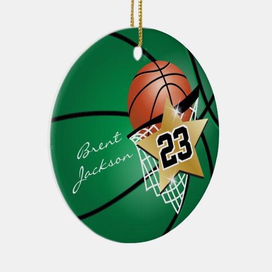 Décoration En Céramique Superstar Autograph Basketball - Vert foncé (Droite)