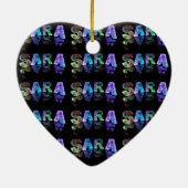 Décoration En Céramique Superstar Sara - nom dans les lumières (Dos)