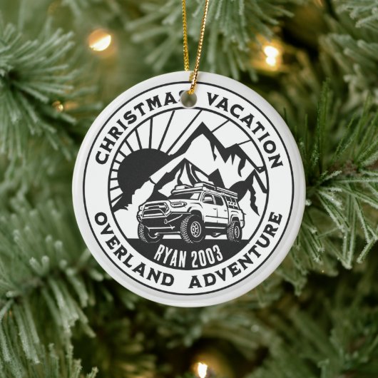 Décoration En Céramique Superterre personnalisée 4x4 Noël Noir (Arbre)