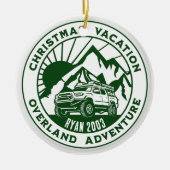 Décoration En Céramique Superterre personnalisée 4x4 Noël vert (Devant)