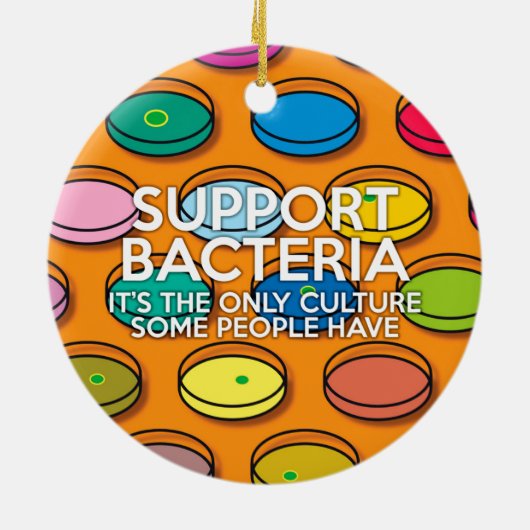 DÉCORATION EN CÉRAMIQUE SUPPORTER LES BACTÉRIES (Dos)