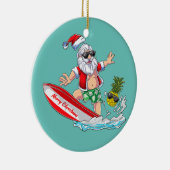 Décoration En Céramique Surf Père Noël Beach Plams Noël en (Droite)