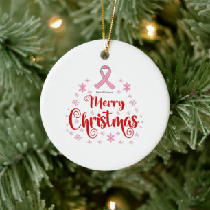 Décoration En Céramique Survivant du cancer du sein Joyeux Noël