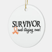 Décoration En Céramique Survivant utérin 18 de Cancer (Gauche)