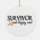 Décoration En Céramique Survivant utérin 18 de Cancer (Dos)