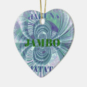 Décoration En Céramique Swaga Jambo Hakuna Matata Kenya Giraffe Safari Wo (Gauche)