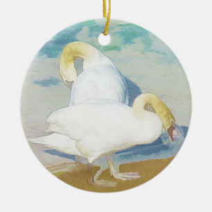 DÉCORATION EN CÉRAMIQUE SWANS