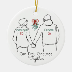 Décoration En Céramique Sweat - shirt à capuche Couple Premier Noël Ensemb