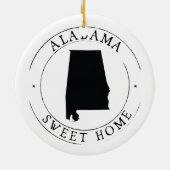 Décoration En Céramique Sweet Home Alabama State Ornament (Dos)