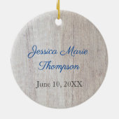 Décoration En Céramique Sweet Rustic Botanical 1er Anniversaire Photo (Dos)