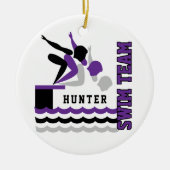 Décoration En Céramique Swim / Dive Team - Purple - Garçon (Devant)