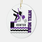 Décoration En Céramique Swim / Dive Team - Purple - Garçon (Gauche)