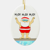 Décoration En Céramique Swimming Keepsake ceramic ornament (Dos)