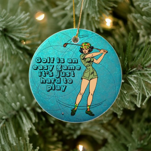 Décoration En Céramique Swing in Laughter : Retro Golf (Arbre)