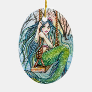 Décoration En Céramique Swing - Mermaid Art
