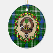 Décoration En Céramique Swinton Clan Badge & Tartan Noël personnalisé (Gauche)