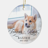 Décoration En Céramique Swirly Forever In Our Hearts Pet Photo (Gauche)