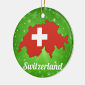 Décoration En Céramique Switzerland Swiss Flag Map Christmas (Gauche)