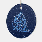 Décoration En Céramique Symbole Aquarius Constellation et Zodiaque avec ét (Gauche)