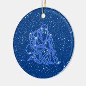 Décoration En Céramique Symbole Aquarius Zodiac avec étoiles sur une camér (Gauche)
