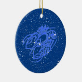 Décoration En Céramique Symbole cancéreux Zodiaque avec étoiles sur la cér (Droite)