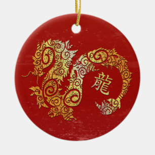 Décoration En Céramique Symbole chinois Zodiac Horoscope Constellation