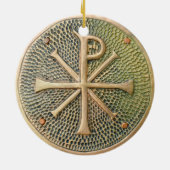 Décoration En Céramique Symbole croix byzantine métal médaillon histoire a (Dos)