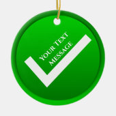 Décoration En Céramique Symbole de chèque vert Noël (Devant)