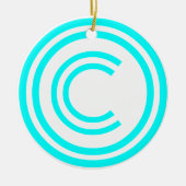 Décoration En Céramique Symbole de copyright (Devant)