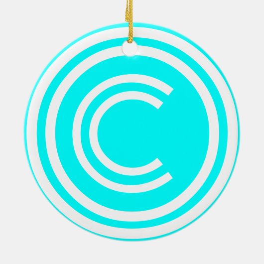 Décoration En Céramique Symbole de copyright (Dos)