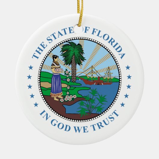 Décoration En Céramique Symbole de Floride (Devant)