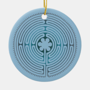 Décoration En Céramique Symbole de géométrie sacrée - Chartres Labyrinthe
