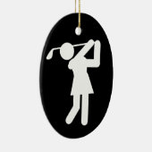 Décoration En Céramique Symbole de golf féminin - Femme (Droite)
