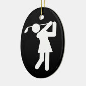 Décoration En Céramique Symbole de golf féminin - Femme (Gauche)