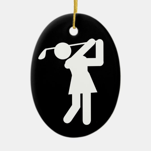 Décoration En Céramique Symbole de golf féminin - Femme (Devant)