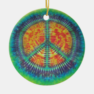 Décoration En Céramique SYMBOLE DE LA PAIX Tie Dye PhatDyes