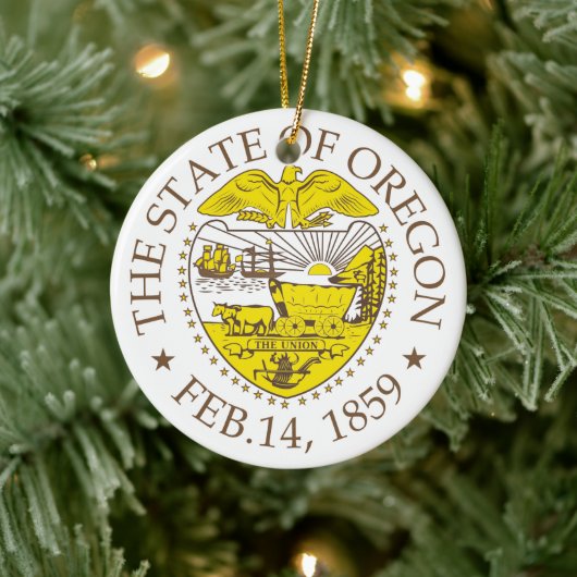 Décoration En Céramique Symbole de l'Oregon (Arbre)