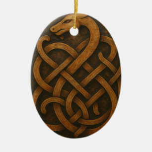 Décoration En Céramique Symbole de nœud de serpent en vieux norrois