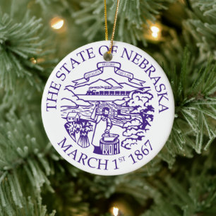 Décoration En Céramique Symbole du Nebraska