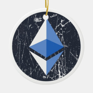 Décoration En Céramique symbole ethereum grunge crypto crypto monnaie arge