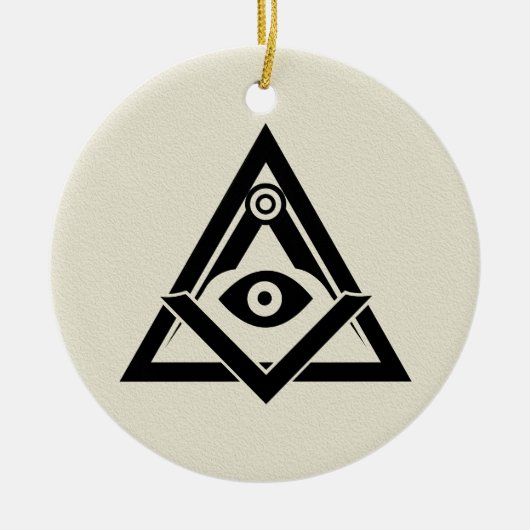 Décoration En Céramique Symbole franc-maçonnerie (Devant)