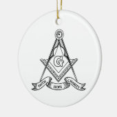 Décoration En Céramique Symbole franc-maçonnerie (Gauche)