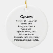 Décoration En Céramique SYMBOLE Horoscope Capricorne Symbole et traits (Dos)