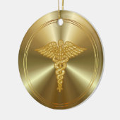 Décoration En Céramique Symbole Médicale doré Caduceus (Gauche)