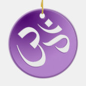 Décoration En Céramique Symbole Om pourpre (Dos)