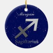 Décoration En Céramique Symbole Sagittarius dim avec nom (Dos)