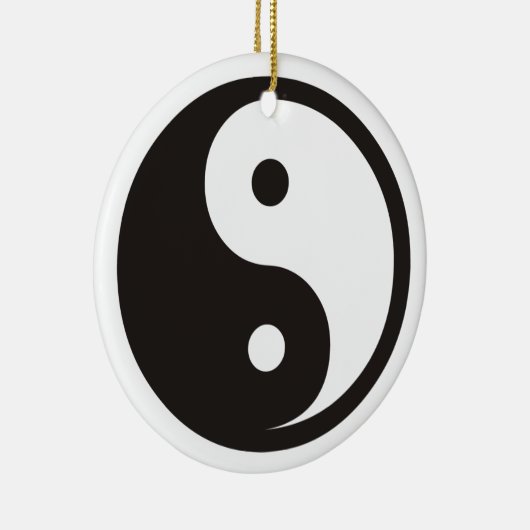 Décoration En Céramique Symbole Yin Yang - tatouage solide (Droite)