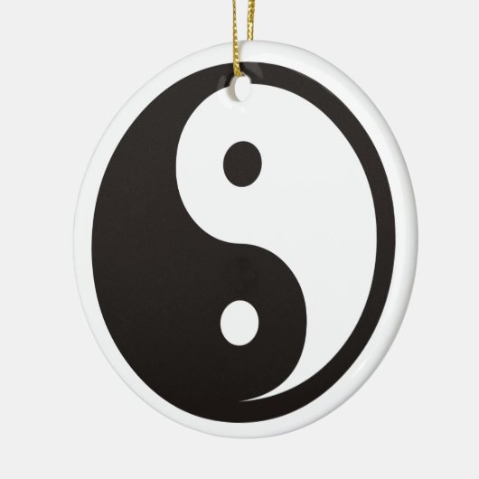 Décoration En Céramique Symbole Yin Yang - tatouage solide (Gauche)
